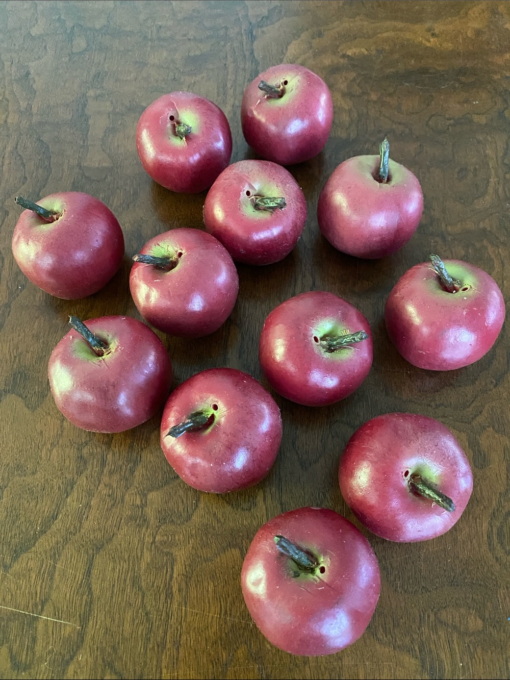 Vintage Realistic Apples set of 12 lifelike small apples for fall holiday decor